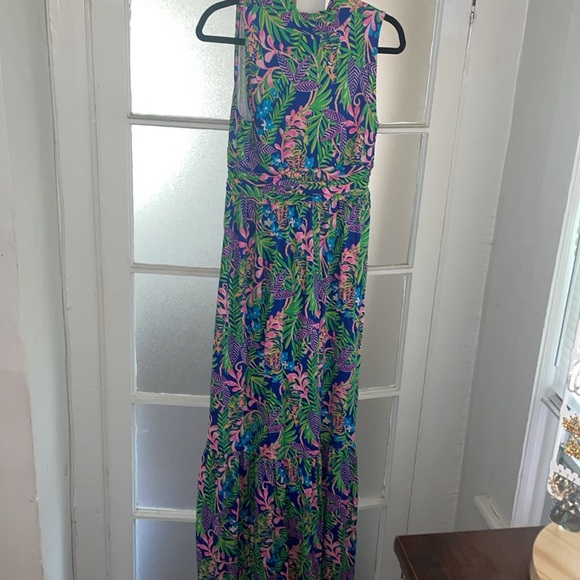 NWT Lilly Pulitzer Pearce Maxi Dress in Borealis Blue - Picture 12 of 12